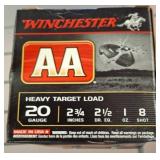 Winchester AA 20 Gauge Heavy Target Load Box