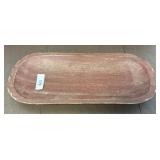 Elongated Wooden Tray in Rustic Finish