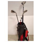 US Kids Golf Bag with Clubs Including Nike Steel