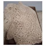 Crocheted Cotton Textiles in Neutral Color