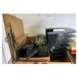 Office Supplies in Storage Box