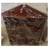 Wooden Display Shelf With Multiple Compartments