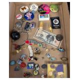 Pins, Keychains, and Ephemera Collection