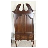 Mahogany Armoire with Drawer and Shelves