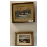 Framed Landscape Oil Paintings 14x12