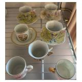 Porcelain Teacups and Saucers
