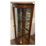Wooden Display Cabinet With Glass Shelves