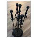 Cast ï¿½Fireplace Tool Set with Stand