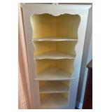 White and Yellow Corner Shelf Unit
