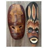 Hand-Carved Wooden Decorative Masks