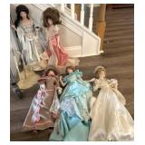 Porcelain Dolls in Period-Inspired Attire