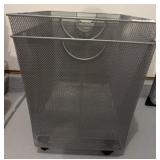 Metal Mesh Rolling Basket on Casters