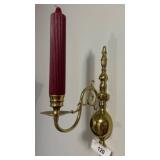 2 Brass Wall-Mounted Candle Holders