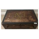 Wood and Metal-Bound Storage Trunk