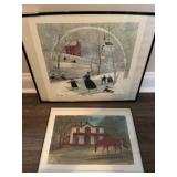 P. Buckley Moss Framed Prints Winter Frolic & Char