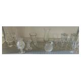 Glass Vases, Goblets, and Candleholders