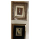 Framed Egret Print and Hand Study Artwork 14x16