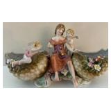 Porcelain Figurine Group with Planters