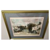 Limited Edition Framed Landscape Lithograph