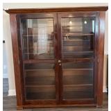 Wooden Display Cabinet With Glass Doors