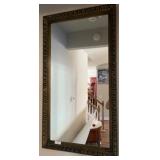 Rectangular Mirror with Ornate Wood Frame