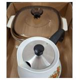 Corning Ware Coffee Pot and Casserole Dish Set