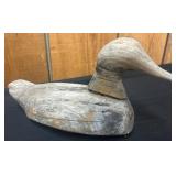 Hand-Carved Wood Duck Decoy Sculpture