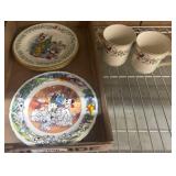Disney Themed Plates and Lenox Mugs Set