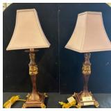 Buffet Lamps with Lavender Shades