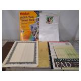 Paper Supplies and Kodak Photo Paper