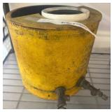 Yellow Metal Container With Two Valves