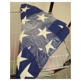 Folded American Flag with Embroidered Stars