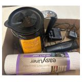 Box Lot With Keurig Carafe, Phone, Cords, Liner