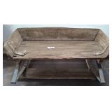 Wooden Sled with Metal Runners, 36in Length