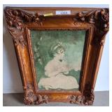 Ornate Wood Frame With Artwork, 20x24