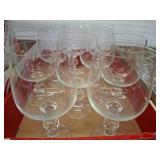Clear Glass Stemmed Goblets