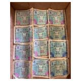 1940s Allied Military Currency Notes