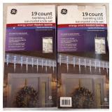 GE Twinkling LED Ice Crystal Icicle Sets