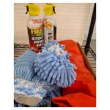 Fire Suppression Spray With Cleaning Items