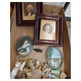 Framed Prints and Small Figurines Assortment