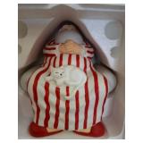 Winter Silhouette Cat Nap Santa Figurine