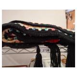 Multicolor Crochet Afghan Blanket With Black Borde