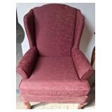 Red Upholstered Wingback Chair by Best Chairs