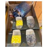 Glassware Lot With Jar And Wine Glasses