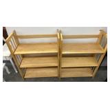 Light Wood Bookshelves with Three Shelves