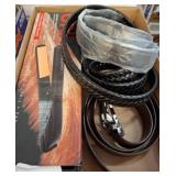 Boxed Flat Iron and Assorted Belts
