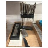 Stainless Steel Knife Set with Block