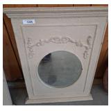 Beige LuLu  & Co Mirror With Applied Floral Detail