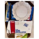 Household Items with Envelopes and Foil