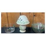 Holiday-Themed Glassware and Candle Lamp Set